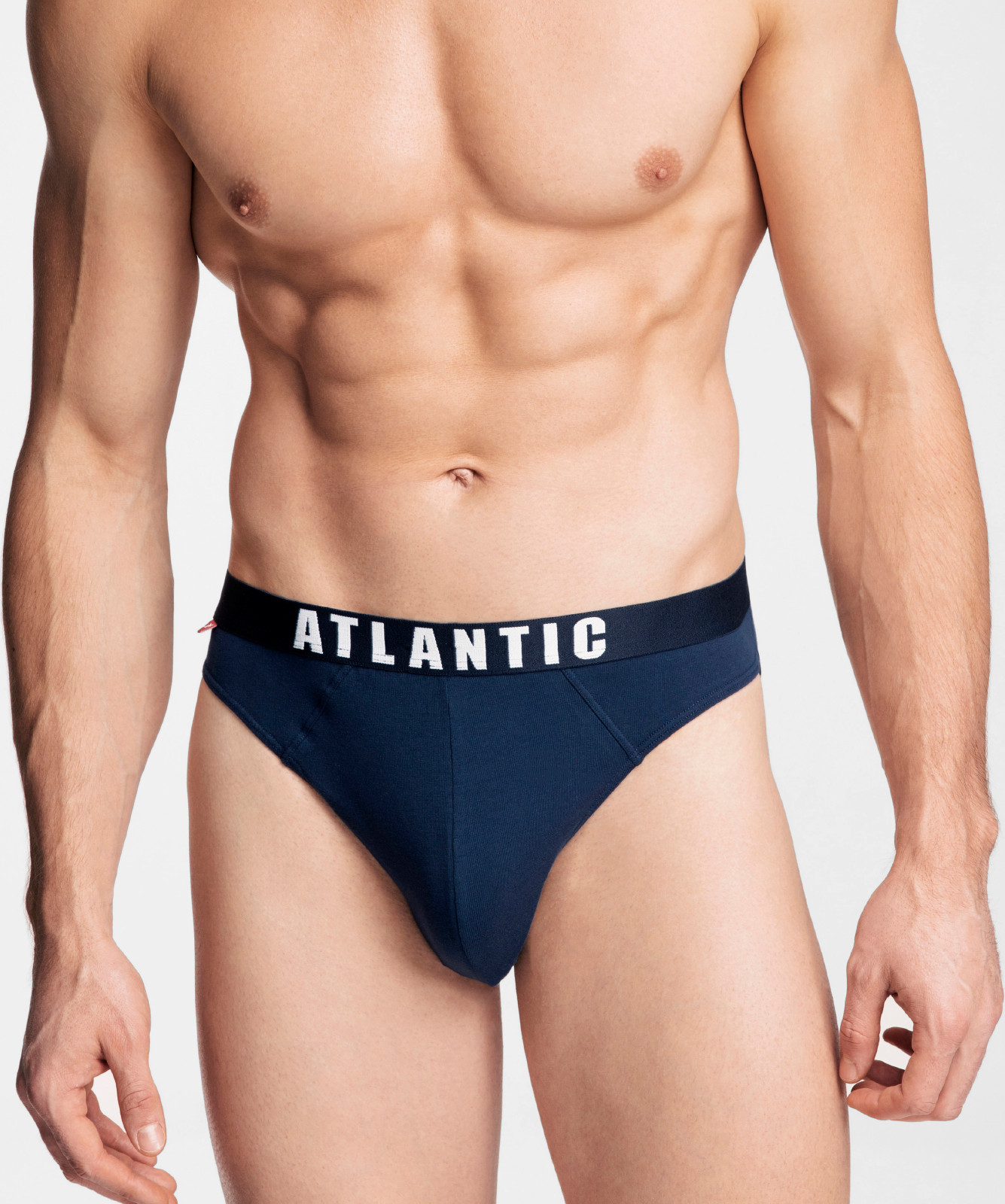 Pánské sportovní slipy ATLANTIC 3Pack - námořnická modrá Velikost: M