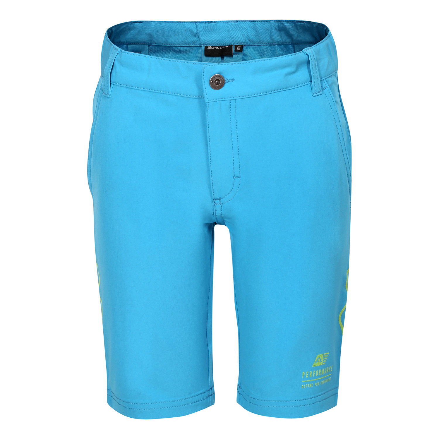 Dětské softshellové kraťasy ALPINE PRO COLO neon atomic blue 128-134