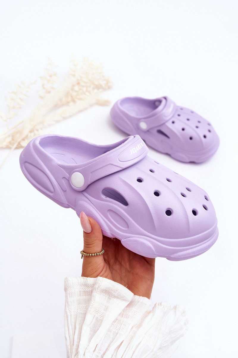 Dětské pěnové pantofle Crocs fialove Cloudy 30/31