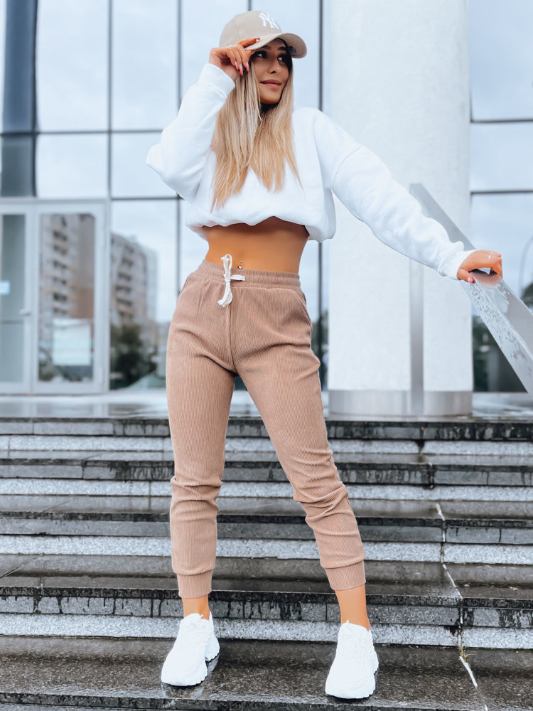 Dámské tepláky MARIE camel Dstreet UY1575 L / XL