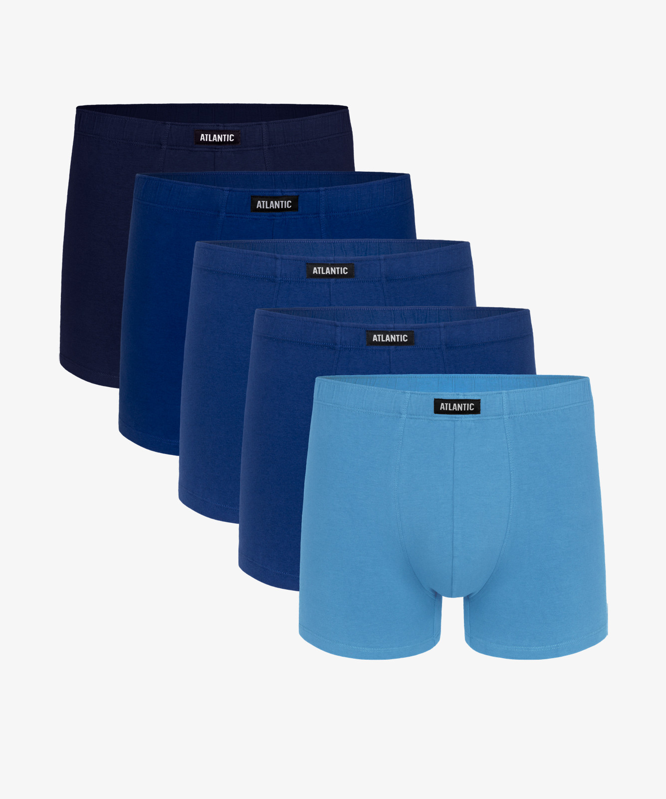 Pánské boxerky ATLANTIC 5Pack - odstíny modré Velikost: XXL