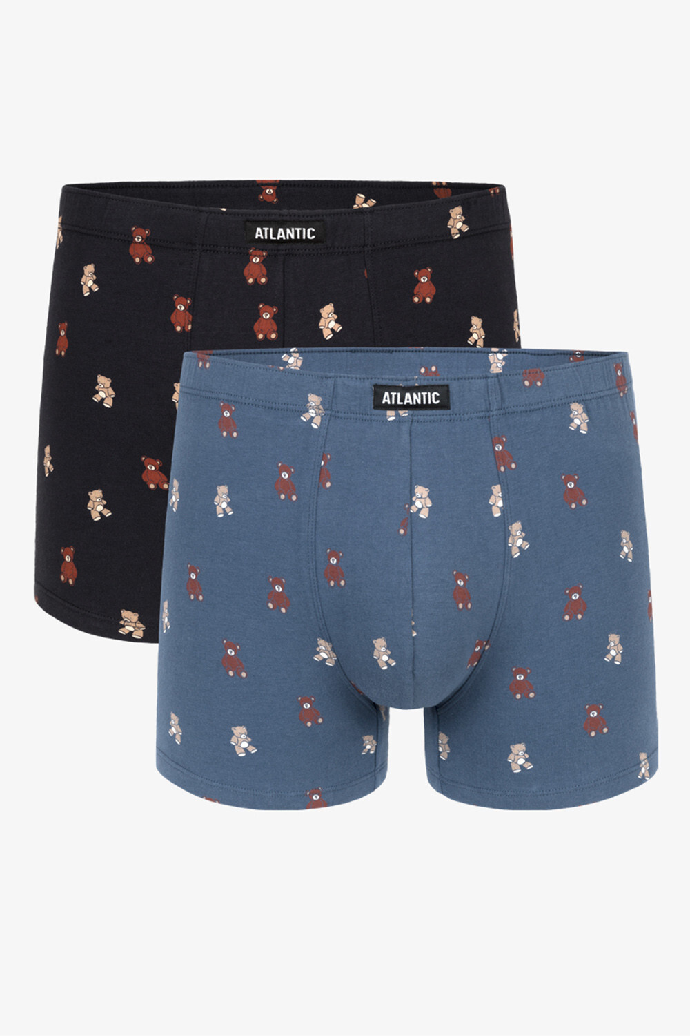 Pánské boxerky ATLANTIC 2Pack - tmavě modrá/modrá Velikost: XL