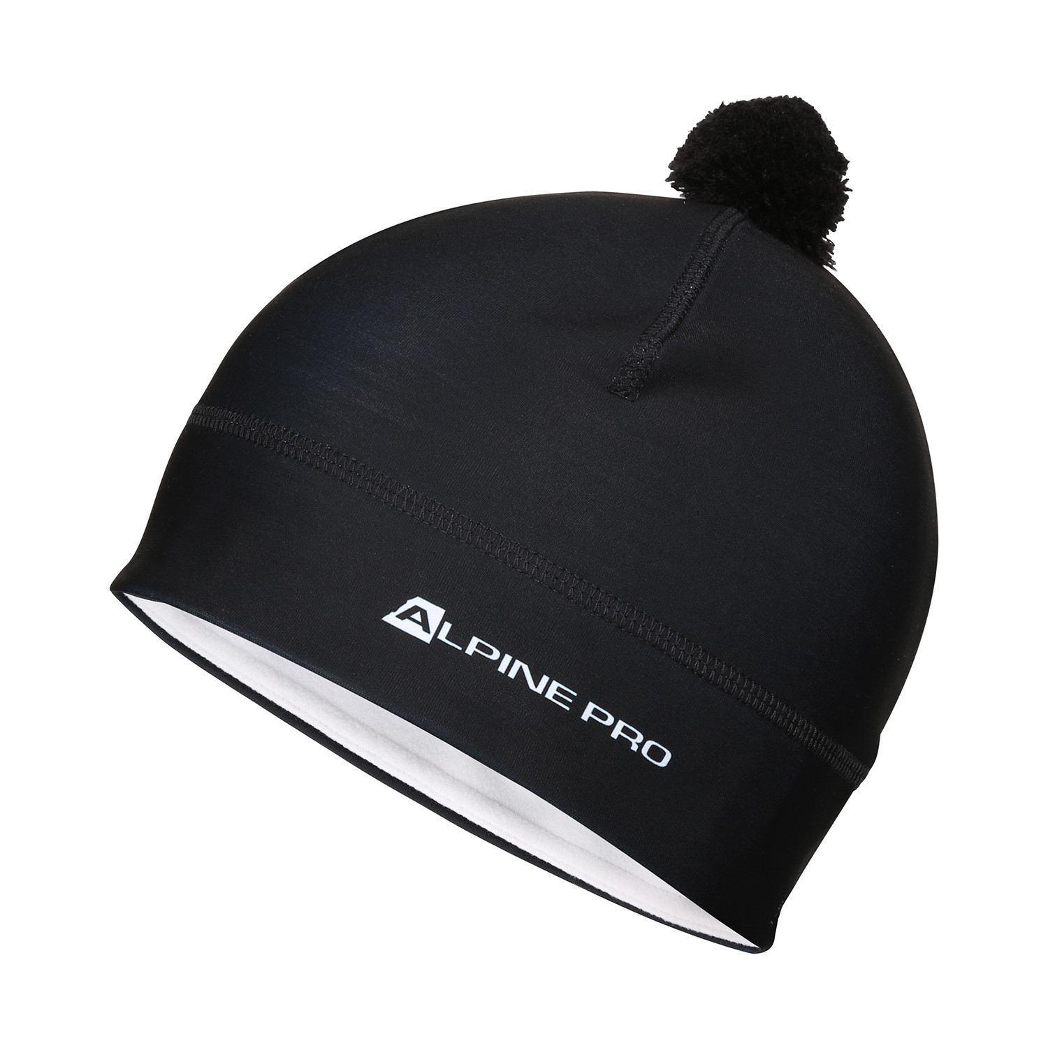 Funkční čepice s bambulí ALPINE PRO ABERE black S