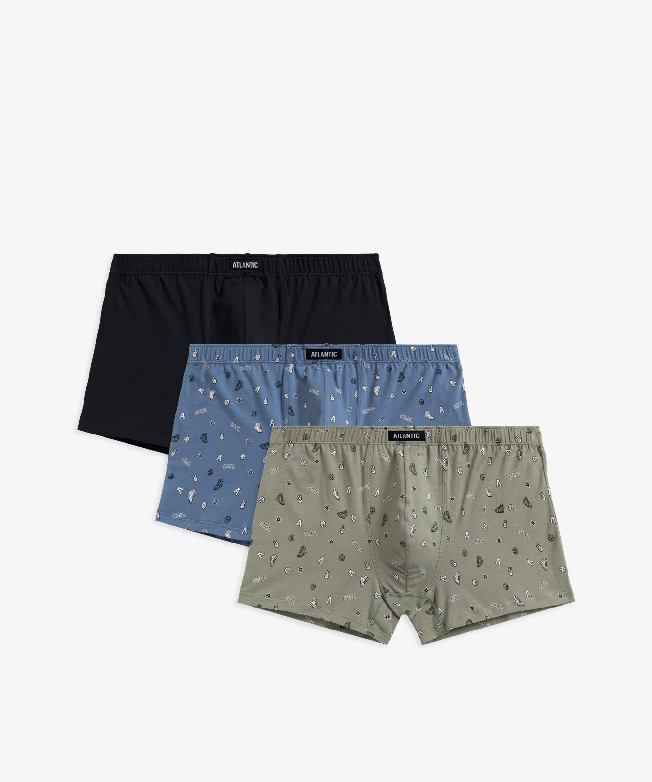 Pánské boxerky ATLANTIC 3Pack - vícebarevné Velikost: M