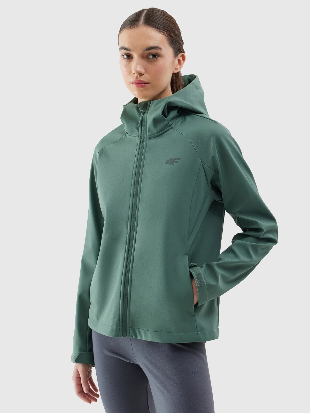 Dámská větruodolná bunda softshell membrána 5000 4F - zelená Velikost: XS