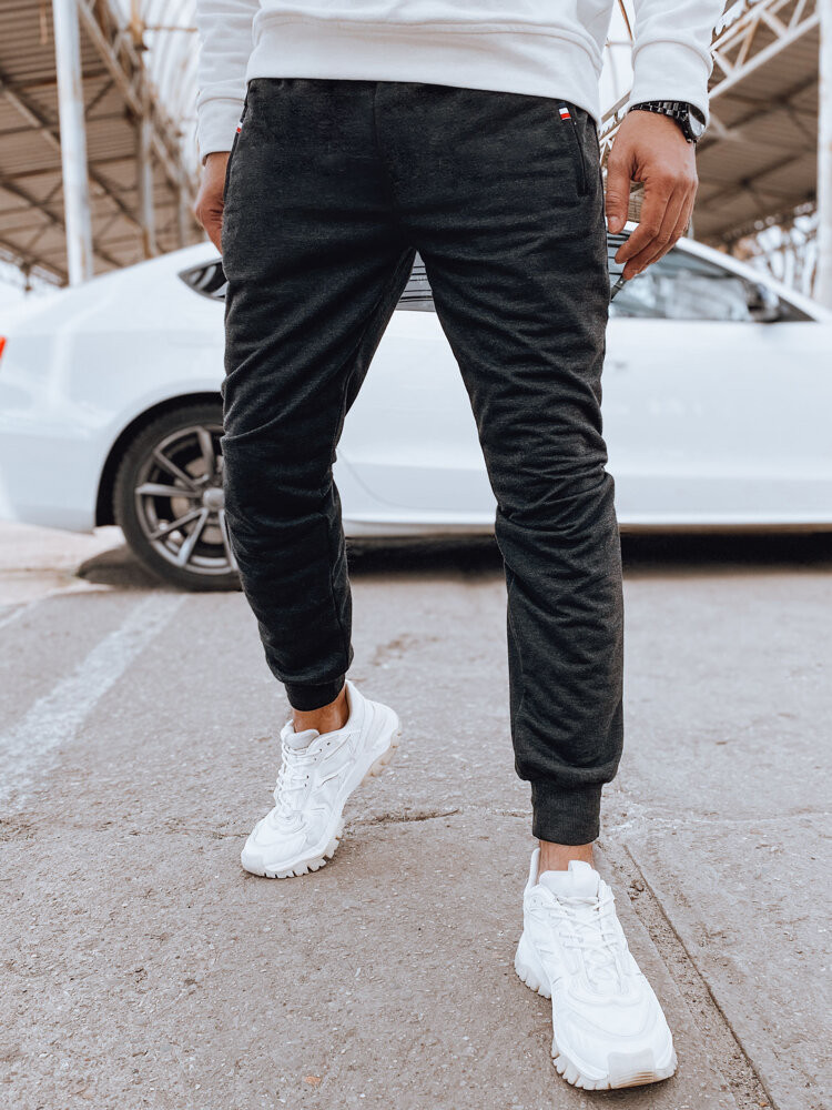 Pánské grafitové joggers tepláky Dstreet UX4122 M/L