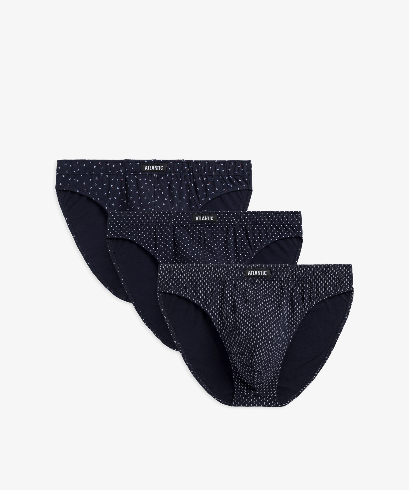 Pánské sportovní slipy ATLANTIC 3Pack - tmavě modré Velikost: M