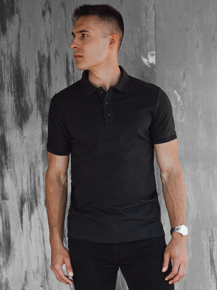 Pánské černé polo triko Dstreet PX0604 Velikost: XL