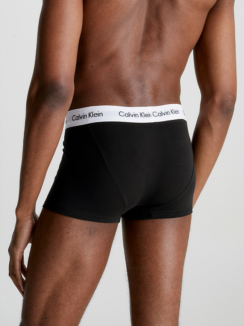 Pánské trenky 3 Pack Low Rise Trunks Cotton Stretch 0000U2664G001 černá - Calvin Klein S