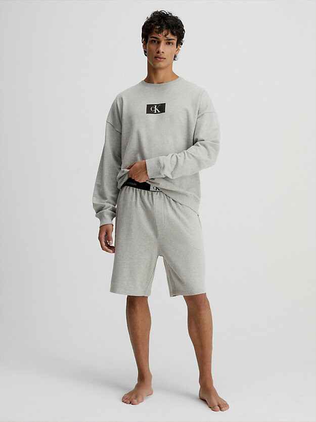 Pánská mikina Lounge Sweatshirt CK96 000NM2415EP7A šedá - Calvin Klein XL