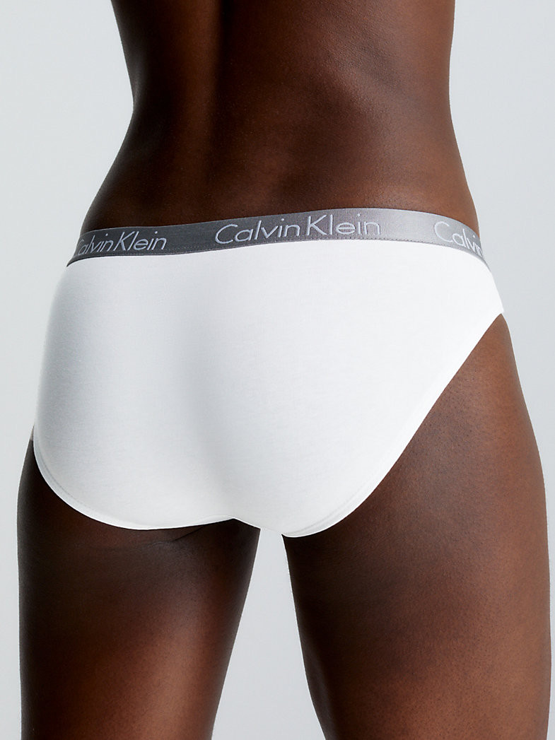Dámské kalhotky Bikini Briefs Radiant Cotton 000QD3540E100 bílá - Calvin Klein XS
