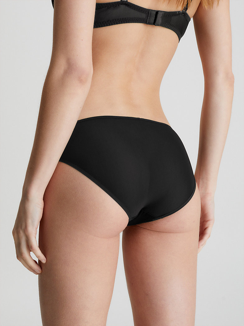 Dámské kalhotky Bikini Briefs Sheer Marquisette 000QF6817EUB1 černá - Calvin Klein M
