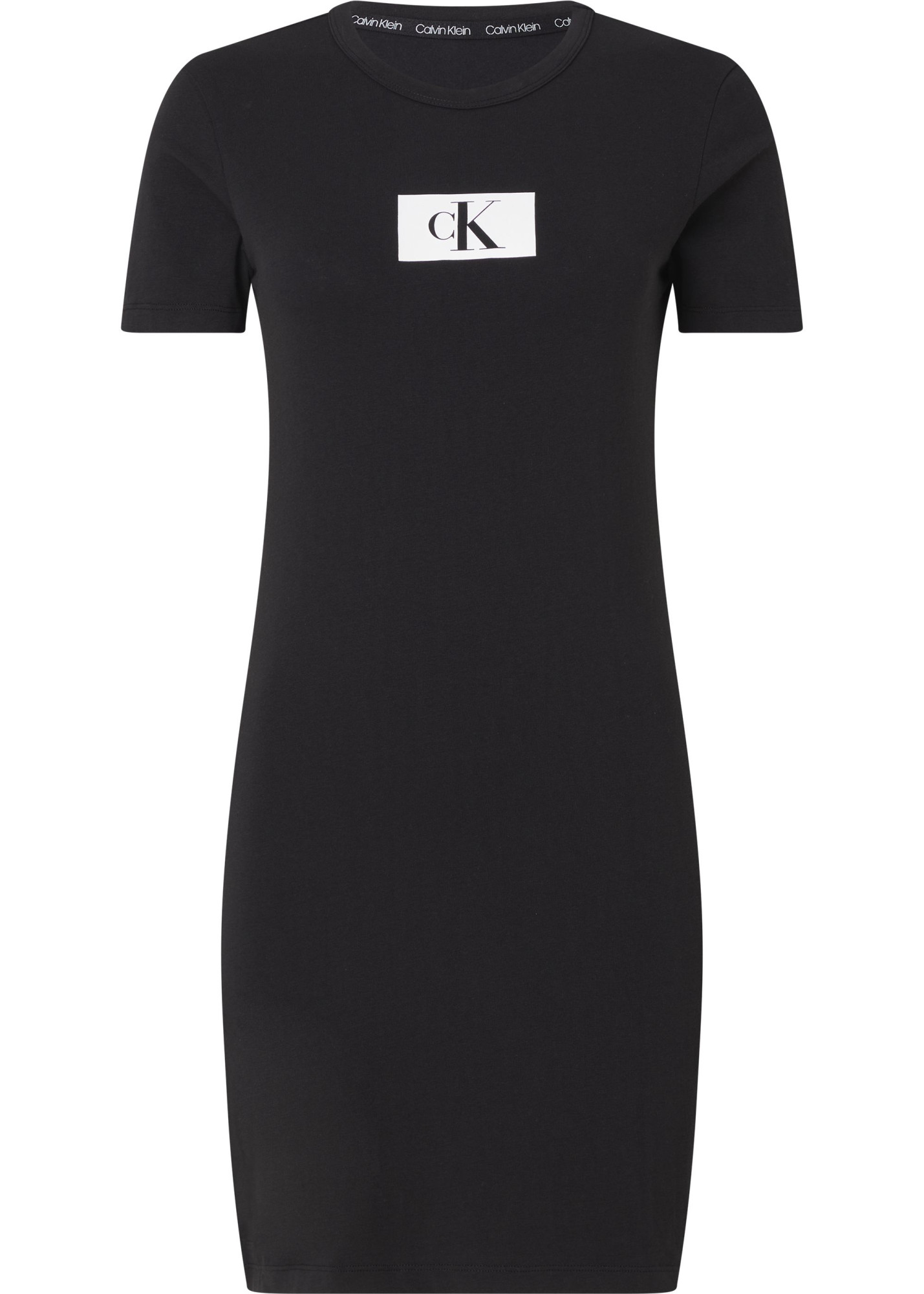 Dámská noční košile Night Dress CK96 S/S 000QS6944EUB1 černá - Calvin Klein L