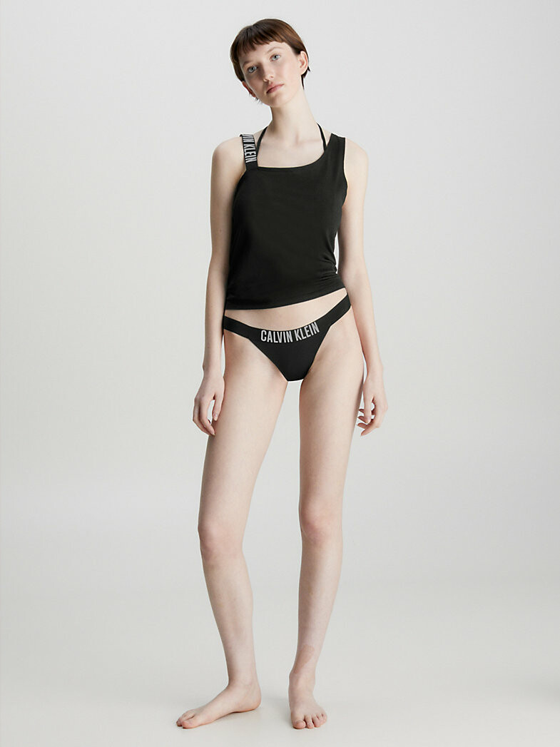 Dámské plavky spodní díl Brazilian Bikini Bottoms Intense Power KW0KW01984BEH černá - Calvin Klein XS