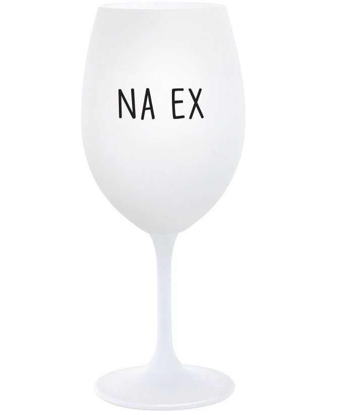 NA EX - bílá sklenice na víno 350 ml
