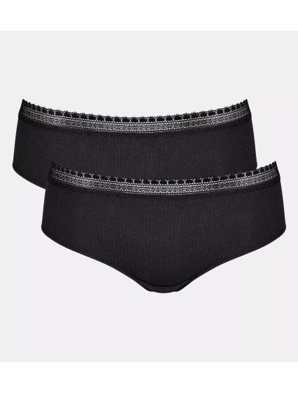 sloggi GO Ribbed R Hipster C2P - BLACK - SLOGGI BLACK - SLOGGI