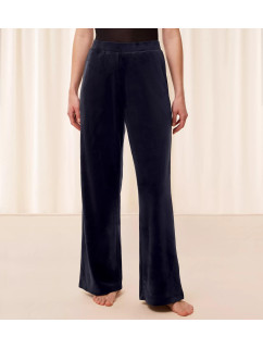 Sensual Velour Wide Leg Trousers - BLUE - TRIUMPH BLUE - TRIUMPH