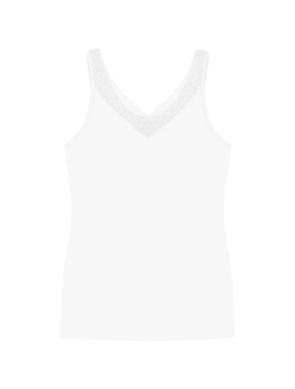 Feel of Modal Tank Top - WHITE - TRIUMPH WHITE - TRIUMPH