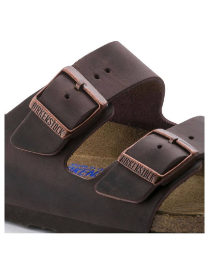 Dámské žabky Birkenstock Arizona Soft Footbed Oiled Leather Habana narrow (0452763)