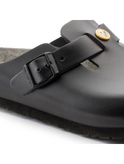 dámské dřeváky Boston Black z přírodní kůže žabky úzké úzké model 20693923 - Birkenstock