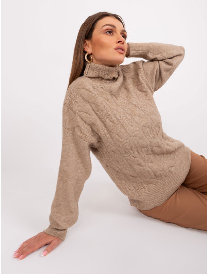 Sweter AT SW model 20742436 jasny brązowy - FPrice