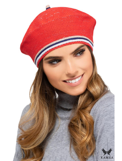 Beret model 17939219 Červená - Kamea