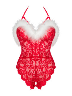 LivCo Corsetti Fashion Body Santas Lace Lady 90705 Red