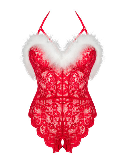 LivCo Corsetti Fashion Body Santas Lace Lady 90705 Red