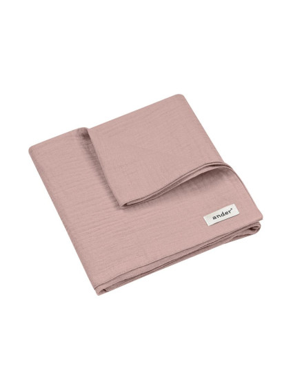 Ander Muslin Swaddle Elena Dusty Pink