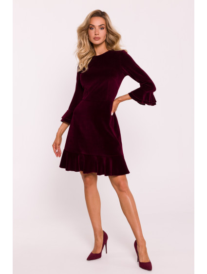 Made Of Emotion Dress M825 Maroon