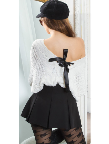 Sexy KouCla XL model 20742538 knit sweater with lacing - Style fashion