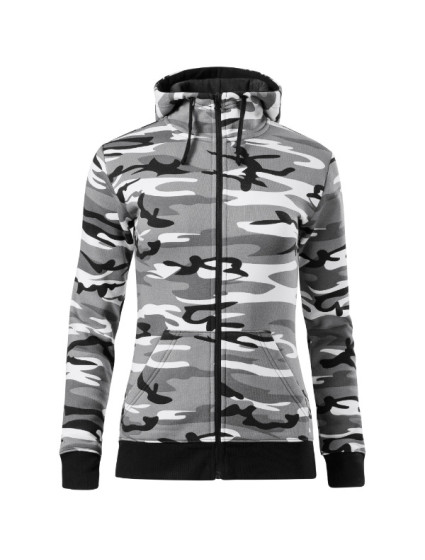 Camo Zipper mikina dámská camouflage gray