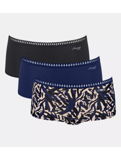 Dámské kalhotky GO Crush Short C3P - BLUE - modré M008 - SLOGGI