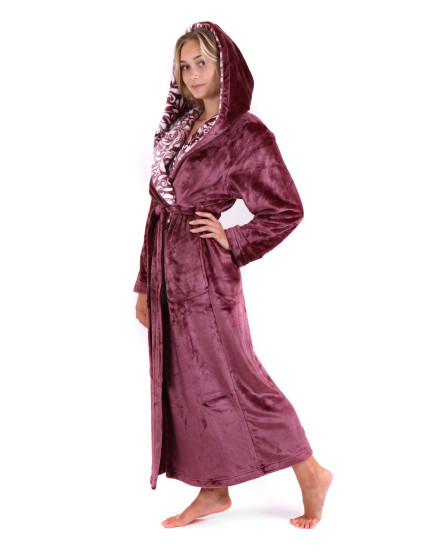 Dámský župan Flora s kapucí 39564853 mauve wine - Vestis