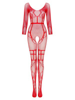 Bodystocking model 20791257 red - Beauty Night Fashion