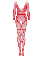 Bodystocking model 20791257 red - Beauty Night Fashion