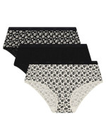 Dámské bavlněné kalhotky 3 ks DIM LES POCKETS COTTON BOXER 3x - DIM - černá