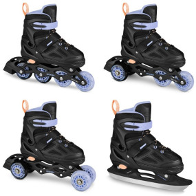 Spokey Quattro 4IN1 inline brusle SPK-943431 velikost 38-41 BK/VT