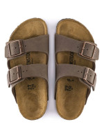 Dětské žabky Birkenstock Arizona Kids Birko-Flor Nubuck Mocha narrow (0552893)