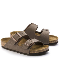 Dětské žabky Birkenstock Arizona Kids Birko-Flor Nubuck Mocha narrow (0552893)