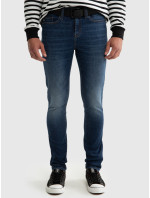 Velké hvězdné úzké kalhoty Denim 190116 Tmavý Denim-505