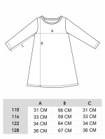 Yoclub Dívčí šaty kreslené UDK-0011G-A300 Vícebarevné