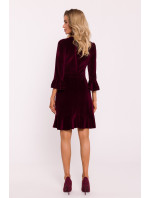 Made Of Emotion Dress M825 Maroon