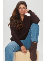 Sweater model 20679544 Chocolate - Makadamia