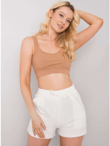 RUE PARIS Camel crop top