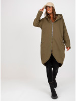 Khaki basic mikina s kapsami Tina RUE PARIS