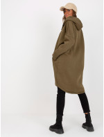 Khaki basic mikina s kapsami Tina RUE PARIS