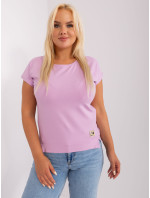 Světle fialová halenka plus size s rozparky