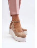 Dámské béžové espadrilky Malla Wedge