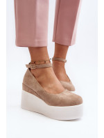 Dámské béžové espadrilky Malla Wedge